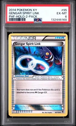 2014 POKEMON XY PHANTOM FORCES GENGAR SPIRIT GENGAR SPIRIT LINK-HOLO PSA 6 - Image 1