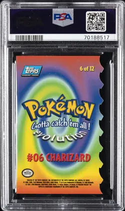 1999 TOPPS POKEMON THE MOVIE DIE-CUT #6 CHARIZARD PSA 9 - Image 2