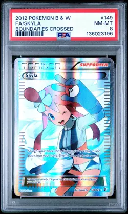 2012 POKEMON BLACK & WHITE BOUNDARIES CROSSED #149 FULL ART/SKYLA PSA 8 - Image 1