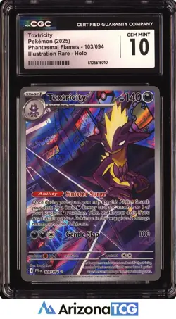 Pokemon 2025 Toxtricity 103/094 Holo IR Phantasmal Flames GEM MINT CGC 10 - Image 1