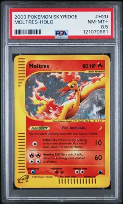 2003 POKEMON SKYRIDGE #H20 MOLTRES-HOLO PSA 8.5 POP 6 - Image 1