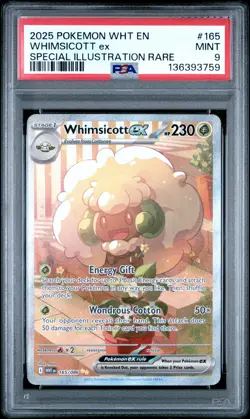 2025 POKEMON WHT EN-WHITE FLARE SPECIAL ILLUSTRATION RARE WHIMSICOTT EX PSA 9 - Image 1