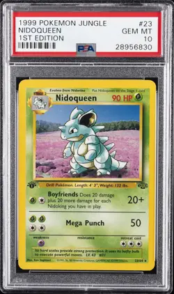 1999 POKEMON JUNGLE 1ST EDITION #23 NIDOQUEEN PSA 10 - Image 1