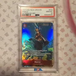 2023 One Piece En Op03-013 Alt Art Marco SR Psa 10 - Image 1