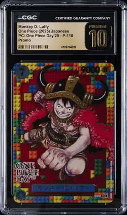 2025 ONE PIECE JPN PC: ONE PIECE DAY '25 PROMO MONKEY D. LUFFY CGC 10 PRISTINE - Image 1