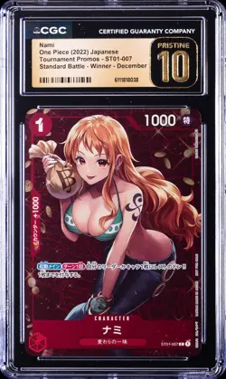 2022 ONE PIECE JPN TOURNAMENT PROMOS #ST01-007 NAMI CGC 10 PRISTINE - Image 1