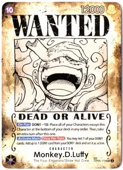 ULTRA RARE ALT ART LOW POP CUSTOM ONE PIECE!!! Monkey D. Luffy HOLOFOIL WANTED - Image 1
