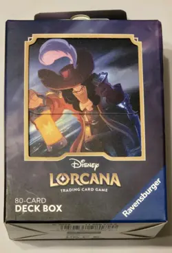 Disney Lorcana TCG Captain Hook 80-Card Deck Box |BRAND NEW SEALED - Image 1