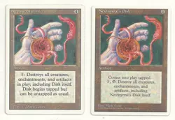 MTG REVISED & 4th: 2x NM- &LP Nevinyrral's Disk Magic the Gathering Card Destroy - Image 1