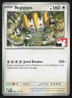 Pokemon Regigigas - 086/131 Prize Pack Series Cards Non-Holo Pack Fresh - NM - Image 1