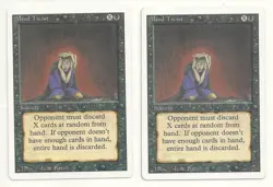 MTG REVISED: 2x NM-,LP Mind Twist Magic the Gathering Opponent Discard X Card(s) - Image 1