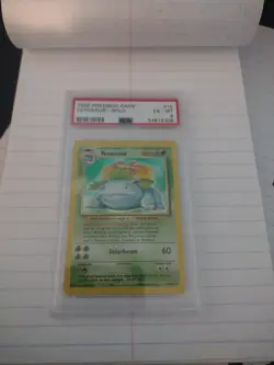 Pokemon TCG Venusaur Base Set Holo Unlimited Rare Card 15/102 1999 PSA 6 - Image 1