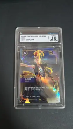 TCG CARD 2025 Riftbound League of Legends ORIGINS JINX 202A/298 WCG 10 - Image 1