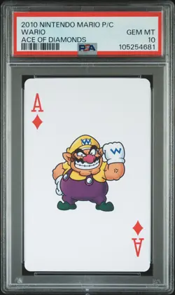 PSA 10 2010 Nintendo Mario Playing Cards Wario Of Ace Diamonds Pop 2 - Image 1