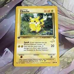 Pokemon Pikachu Jungle 1st Edition Card 60/64 Wizards W Gold Stamp - Image 1