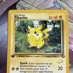 Pokemon Pikachu Jungle 1st Edition Card 60/64 Wizards W Gold Stamp - Image 3