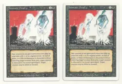 MTG REVISED: 2x NM-/LP Animate Dead Magic the Gathering Graveyard Card Into Play - Image 1