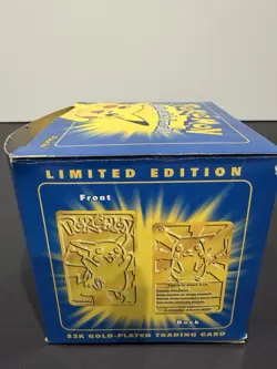 Pokemon Pikachu 23K Gold Plated Trading Card Limited Edition w/ Box & COA - Image 4