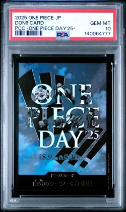 2025 ONE PIECE JPN PREMIUM COLLECTION ONE PIECE DAY'25 DON!! CARD PSA 10 - Image 1