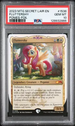 2023 MTG SECRET LAIR DROP THE GALLOPING #1538 FLUTTERSHY PSA 10 - Image 1