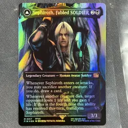 Sephiroth, Fabled SOLDIER 0317 Borderless FINAL FANTASY One Winged Angel MTG - Image 1