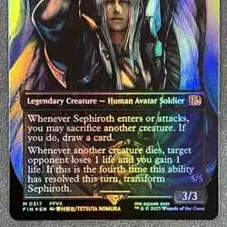 Sephiroth, Fabled SOLDIER 0317 Borderless FINAL FANTASY One Winged Angel MTG - Image 3