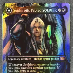 Sephiroth, Fabled SOLDIER 0317 Borderless FINAL FANTASY One Winged Angel MTG - Image 4