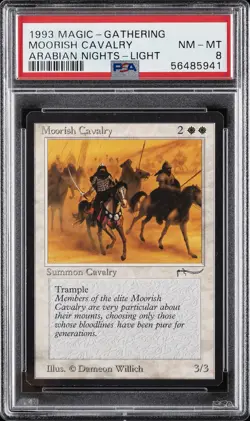 1993 MTG ARABIAN NIGHTS LIGHT MOORISH CAVALRY PSA 8 - Image 1