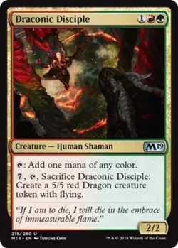 4x Draconic Disciple - Foil NM-Mint, English Core Set 2019 MTG Magic - Image 1