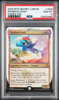 2023 MAGIC: THE GATHERING SECRET LAIR DROP #1540 RAINBOW DASH PSA 10 - Image 1