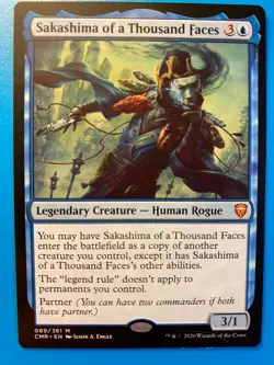MTG 1x Sakashima of a Thousand Faces 89 Commander Legends Magic Gathering x1 NM - Image 1