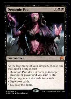 Demonic Pact LP Light Play Magic Origins MTG [12154] - Image 1