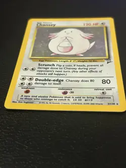 Pokemon Base Set 2 Chansey Holo Rare Card 3/130 MP - Image 5