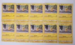 Pokemon GO Pikachu TCG Card 027/078 Regular Common Lot Of 10 - Image 1