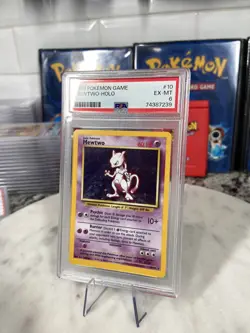 1999 Pokemon Mewtwo Base Set Unlimited English Holo 10/102 PSA 6 EX-MT - Image 2