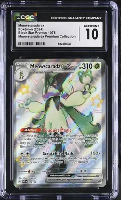 MEOWSCARADA ex 078 Black Star Promo Pokemon Premium Collection CGC 10 GEM mv - Image 1