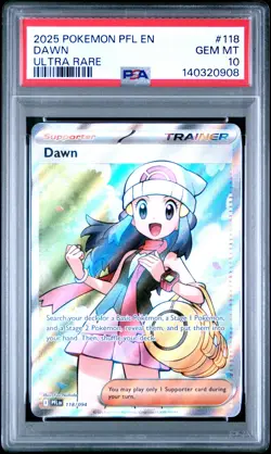 2025 POKEMON PFL EN-PHANTASMAL FLAMES ULTRA RARE #118 DAWN PSA 10 - Image 1