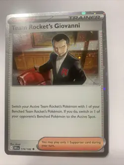 Pokemon TCG - Cosmos Holo Team Rocket’s Giovanni 174/182 Destined Rivals Promo - Image 1