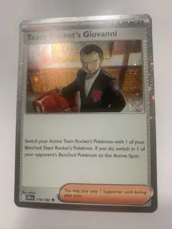 Pokemon TCG - Cosmos Holo Team Rocket’s Giovanni 174/182 Destined Rivals Promo - Image 2