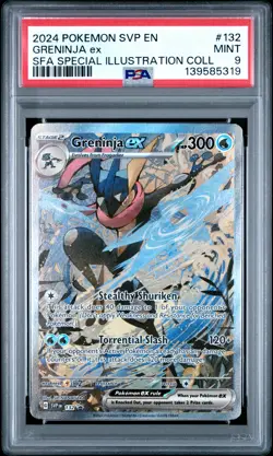 2024 POKEMON SHROUDED FABLE SPECIAL ILLUSTRATION COLLECTION GRENINJA EX PSA 9 - Image 1