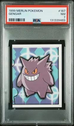 PSA 7 NM 1999 MERLIN POKEMON #187 GENGAR - Image 1