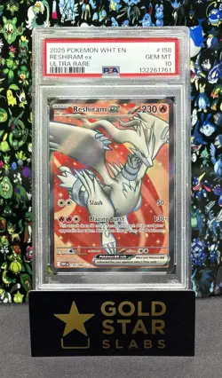 PSA 10 Pokemon 2025 WHT EN Reshiram Ex Ultra Rare - Image 1