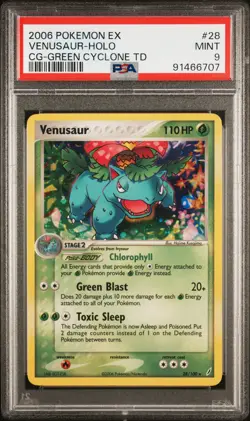 2006 POKEMON EX CRYSTAL GUARDIANS GREEN CYCLONE THEME DECK VENUSAUR-HOLO PSA 9 - Image 1
