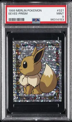 1999 MERLIN POKEMON #S21 EEVEE-PRISM PSA 9 - Image 1