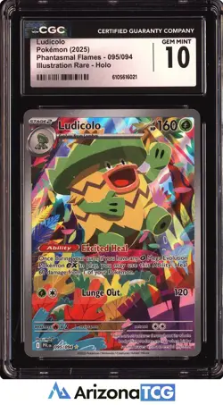Pokemon 2025 Ludicolo 095/094 Holo IR Phantasmal Flames GEM MINT CGC 10 - Image 1