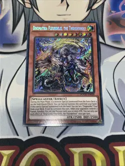 Yugioh DOOD-EN026 Dogmatika Fleurdelis, the Thunderbolt Secret Rare 1st - Image 1