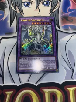 Albion the Sanctifire Dragon CYAC-EN035 Secret Rare Near Mint 1st Edition Yugioh - Image 1