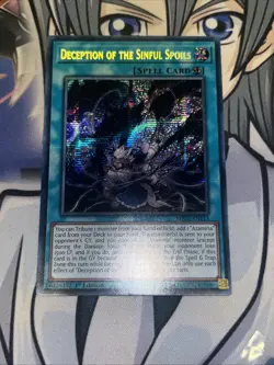 Deception of the Sinful Spoils mp25-en113 Prismatic-Secret Rare Yu-Gi-Oh! - Image 1
