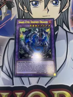 Snake-Eyes Doomed Dragon SUDA-EN035 Secret Rare Near Mint 1st Edition Yugioh - Image 1