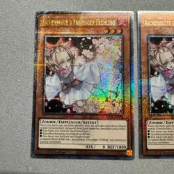 Yugioh! 3x NM/LP Ash Blossom & Joyous Spring (Quarter Century Rare) RA01-EN008 - Image 2